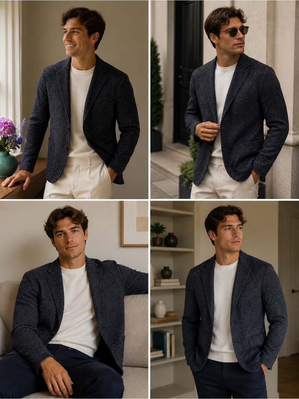 Windsor Speckled Knit Blazer size 50 shaped fit (refer images for size)
